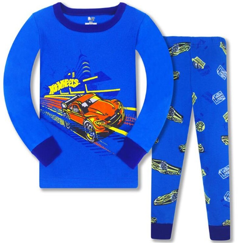 Kids boy girls clothing pajamas set 100% Cotton Children Sleepwear 2 Pieces Cartoon Tops Pants Toddler Kid Clothes Pyjamas LJ201216