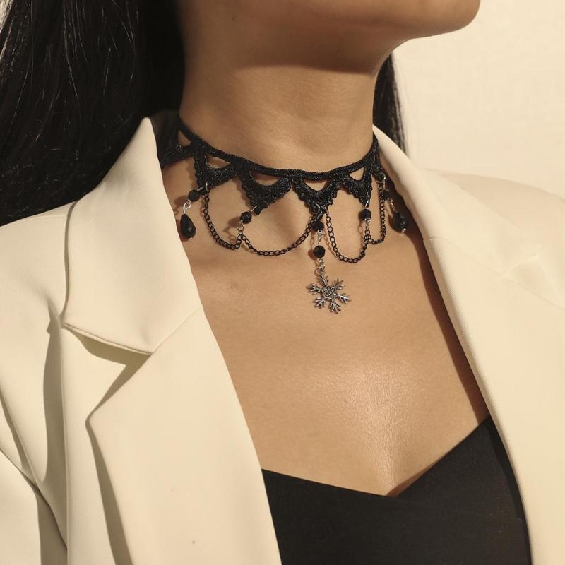 Vintage Choker Necklace Gothic Snowflake Pendant Jewelry False Collar Statement Necklace for Women Girl Party Jewelry
Vintage Choker Necklace Gothic Snowflake Pendant Jewelry False Collar Statement Necklace for Women Girl Party Jewelry