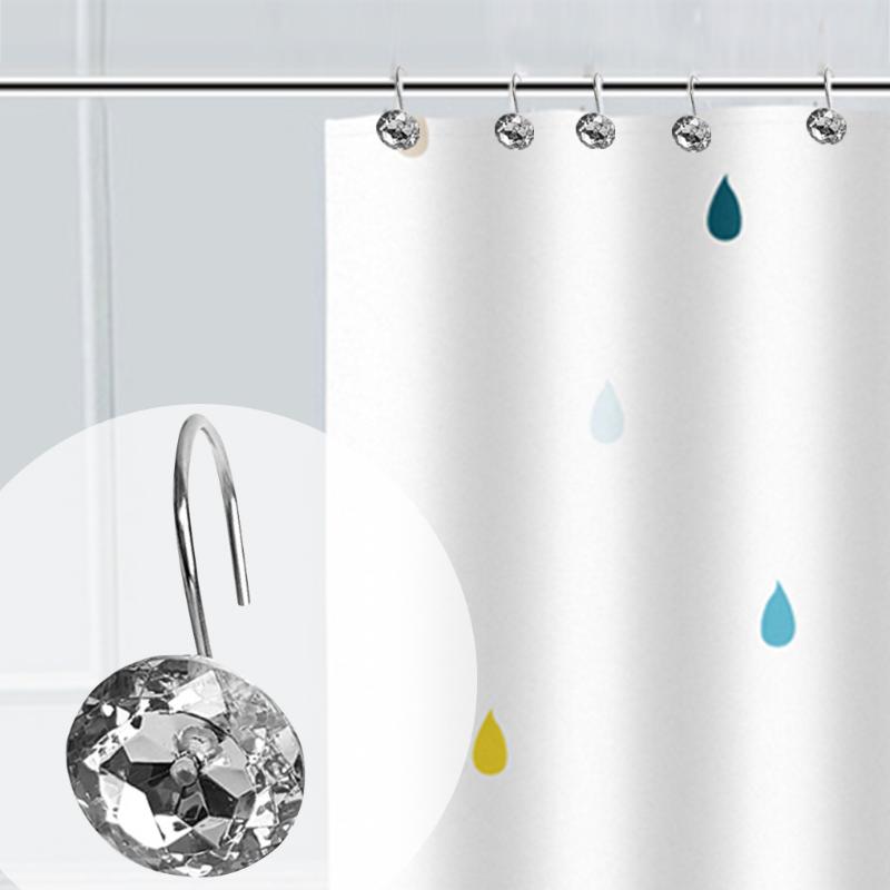 12pcs Round Rolling Shower Curtain Hooks Acrylic Rhinestones Bath Bathroom Window Screen Drapery Rod Hanging Hook Ring
12pcs Round Rolling Shower Curtain Hooks Acrylic Rhinestones Bath Bathroom Window Screen Drapery Rod Hanging Hook Ring