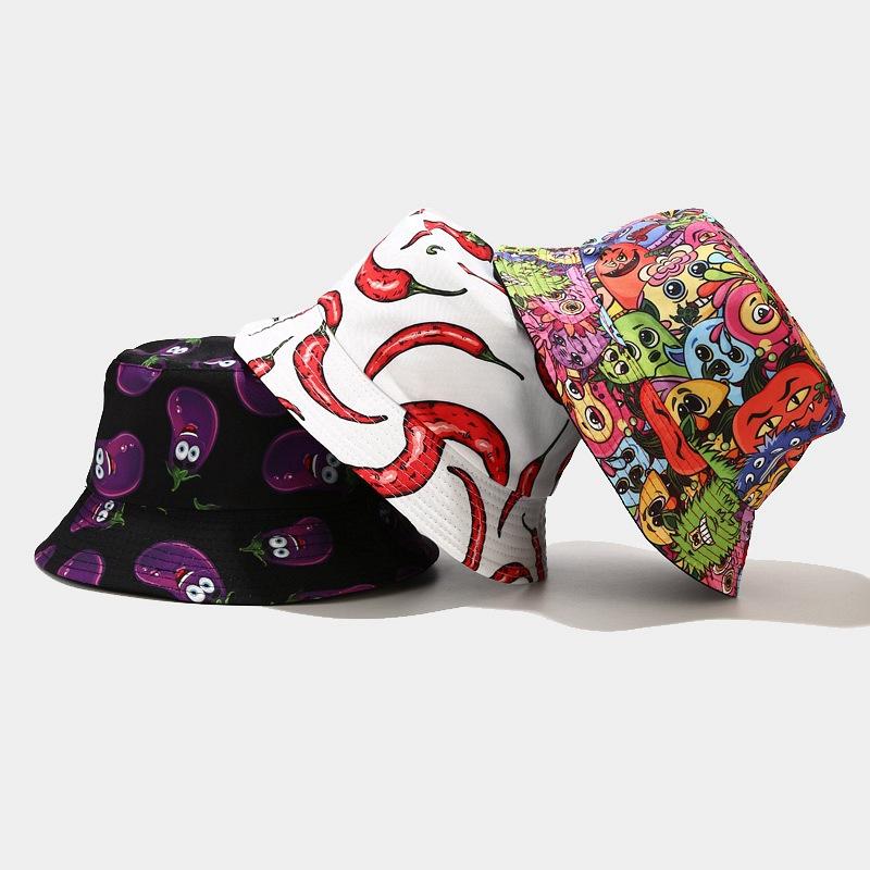 Creative Vegetable Print Bucket Hats Women Casual Summer Outdoor Female Sun Hat Wide Brim Foldable Girls Fisherman Caps, Style 1
Creative Vegetable Print Bucket Hats Women Casual Summer Outdoor Female Sun Hat Wide Brim Foldable Girls Fisherman Caps, Style 1