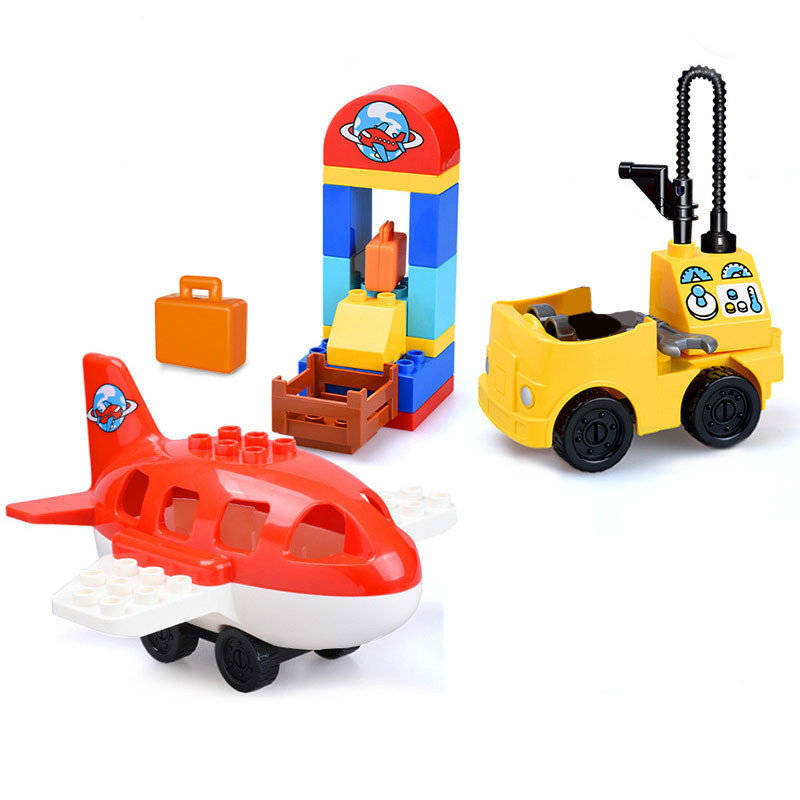 Classic Princess Big Size Compatible Duploed Building Block Family House Construction Building Blocks DIY Brick Toy For Children Y1130