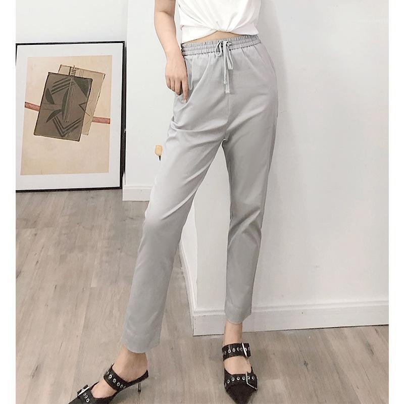 2020 Summer Women casual pants New Elastic Lace-up Waist female tapered ankle-length trousers wild stylish1, B gray
2020 Summer Women casual pants New Elastic Lace-up Waist female tapered ankle-length trousers wild stylish1, B gray