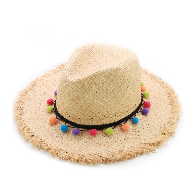 New Cute pompom Raffia Sun Hat Women Summer Panama Beach Hats Ladies Visor Caps Wholesale, White
New Cute pompom Raffia Sun Hat Women Summer Panama Beach Hats Ladies Visor Caps Wholesale, White