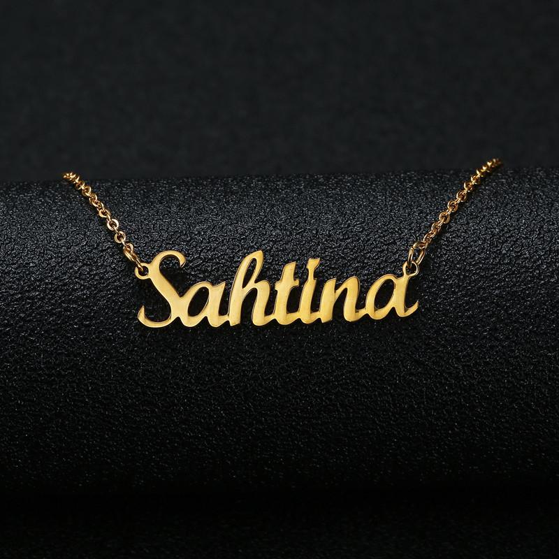 Perfect Gold Silver Color chain Personalized Custom Name Pendant Necklace Customized Cursive Nameplate Necklace Women Handmade Birthday Gift
Perfect Gold Silver Color chain Personalized Custom Name Pendant Necklace Customized Cursive Nameplate Necklace Women Handmade Birthday Gift