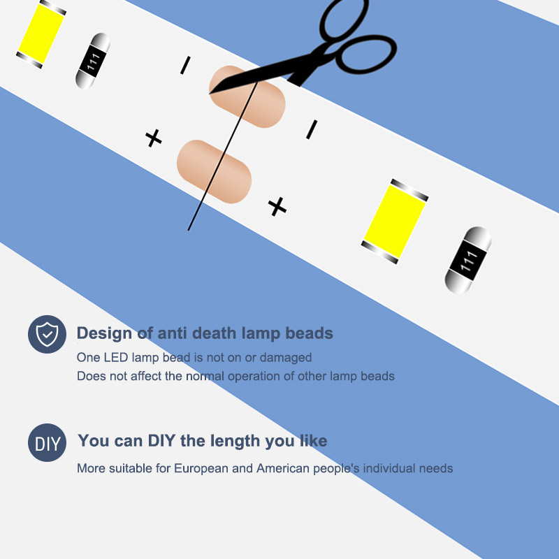 Discount 5M USB Tira led Stripe Light Waterproof Flexible Lamp Tape Motion Sensor Kitchen Closet Cabinet Stair Night Light Led Lamp Strip