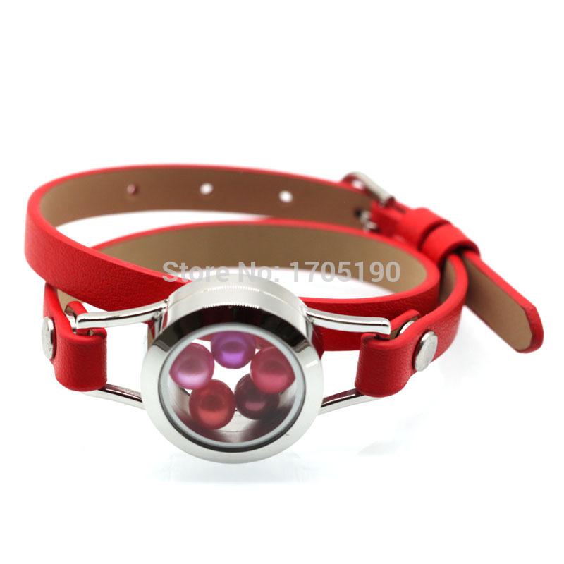 Red Leather Bracelet Stainless Steel Floating Round Locket Bangle Without Pearls Women Living Gift 9 Colors Available EB72
Red Leather Bracelet Stainless Steel Floating Round Locket Bangle Without Pearls Women Living Gift 9 Colors Available EB72