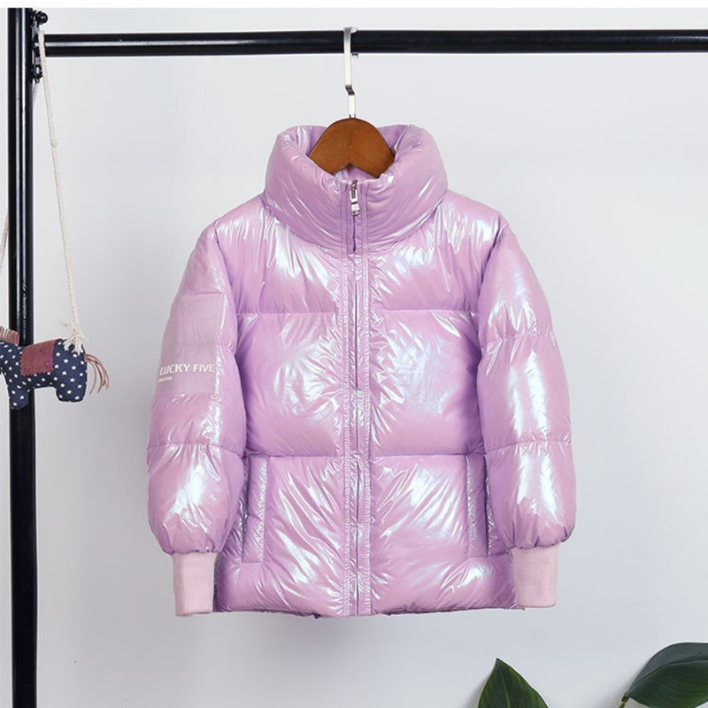 2020 Winter Children Down Jacket Teenager Fashion Glossy Thicken Down Coat Boys Girls Loose White Duck Down Warm Parka Outerwear LJ201125