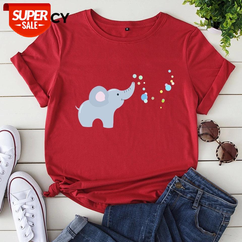 JFUNCY Summer Women T-shirt Cartoon Elephant Print Tops 100% Cotton Woman Shirts Plus Size Loose Casual Tees Female Streetwear #ow82, White
JFUNCY Summer Women T-shirt Cartoon Elephant Print Tops 100% Cotton Woman Shirts Plus Size Loose Casual Tees Female Streetwear #ow82, White