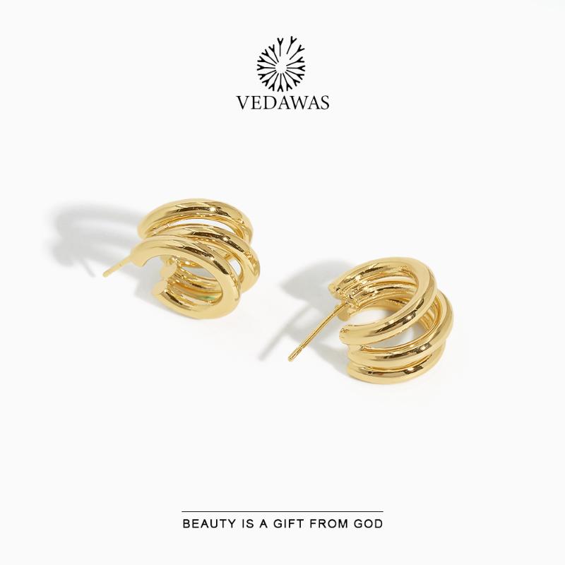Vedawas Vintage Gold Color C-shaped Circle Stud Earrings For Lady 2021 Punk Style Copper Statement Earring Sweater Accessories
Vedawas Vintage Gold Color C-shaped Circle Stud Earrings For Lady 2021 Punk Style Copper Statement Earring Sweater Accessories