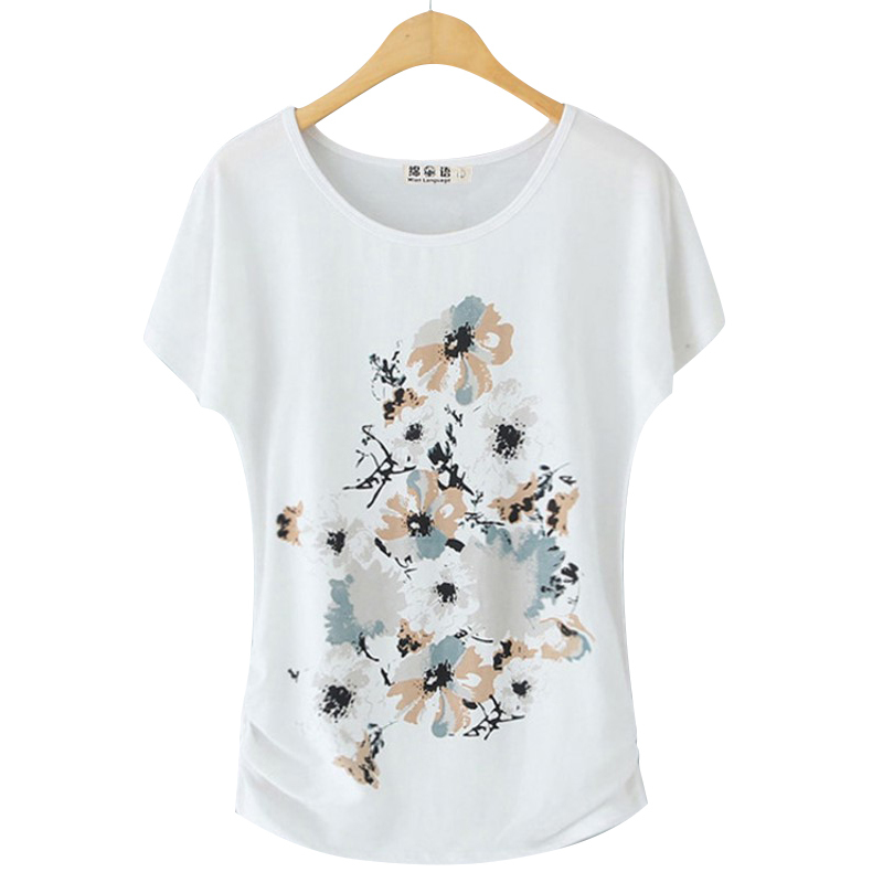 Summer Female T Shirt New arrive Women's printing Short-sleeve White Cotton T-shirt women Loose Batwing Sleeve O-neck T-Shirt Y200110
Summer Female T Shirt New arrive Women's printing Short-sleeve White Cotton T-shirt women Loose Batwing Sleeve O-neck T-Shirt Y200110