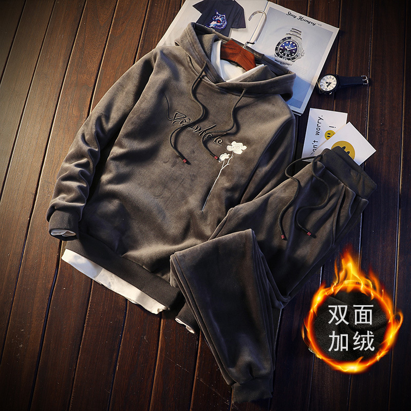 2021 New Winter Men Sets Hoodie Tracksuit 2 Pieces Pullover + Pants Sportwear Male Embroider Floral Sweat Suit Sweatshirts Lmwy, Gray
2021 New Winter Men Sets Hoodie Tracksuit 2 Pieces Pullover + Pants Sportwear Male Embroider Floral Sweat Suit Sweatshirts Lmwy, Gray