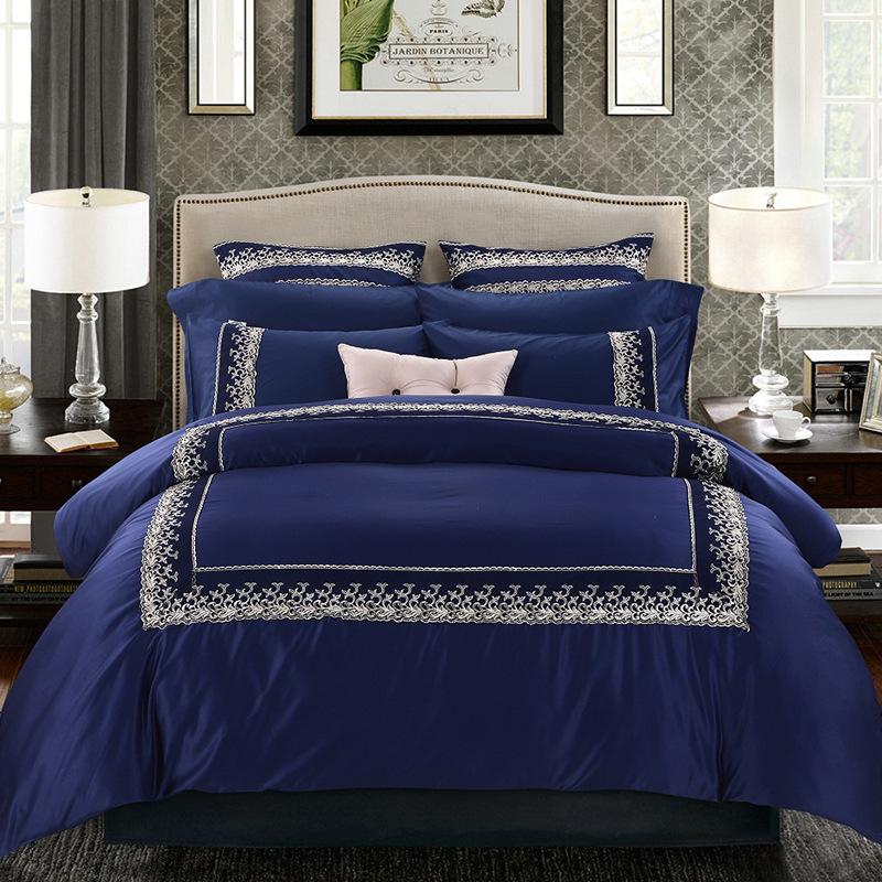 Luxury Europe Bedding Set 4Pcs/6Pcs Set Duvet Cover+Sheet+Pillow Case Cotton Twill Royalblue Embroidery Men Bed High Quality, 1 same as picture
Luxury Europe Bedding Set 4Pcs/6Pcs Set Duvet Cover+Sheet+Pillow Case Cotton Twill Royalblue Embroidery Men Bed High Quality, 1 same as picture