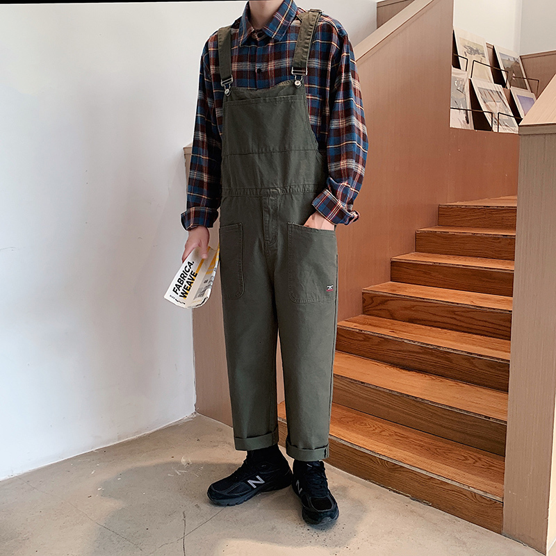 Men's Leisure Harem Pants Casual Pants Male Overalls Loose Salopettes Romper Jumpsuit Baggy Homme Streetwear Trousers Size M-2XL 201116