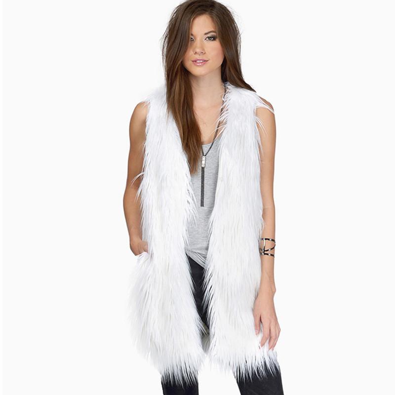 Autumn Winter Faux Fur Coats Women Vest Female Open Stitch Solid Color Casual Flocking Clothing European American Style, White
Autumn Winter Faux Fur Coats Women Vest Female Open Stitch Solid Color Casual Flocking Clothing European American Style, White