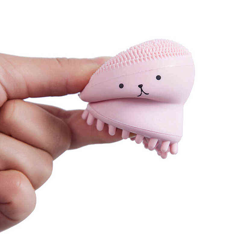 NXY Face Care Devices 1pc Silicone Face Cleansing Brush Facial Cleanser Pore Cleaner Exfoliator Scrub Washing Skin Care Octopus Shape Tslm2 0222