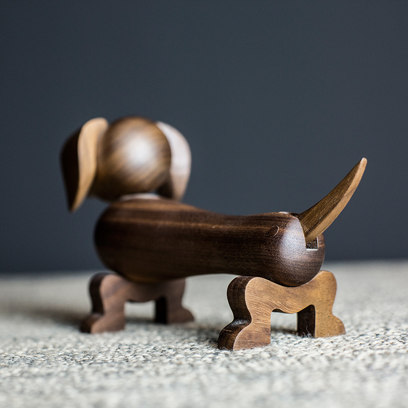 Wholesale Teckel sausage dogs wooden puppies Dackel home car accessories birthday gifts can be issued German Dachshund 201210