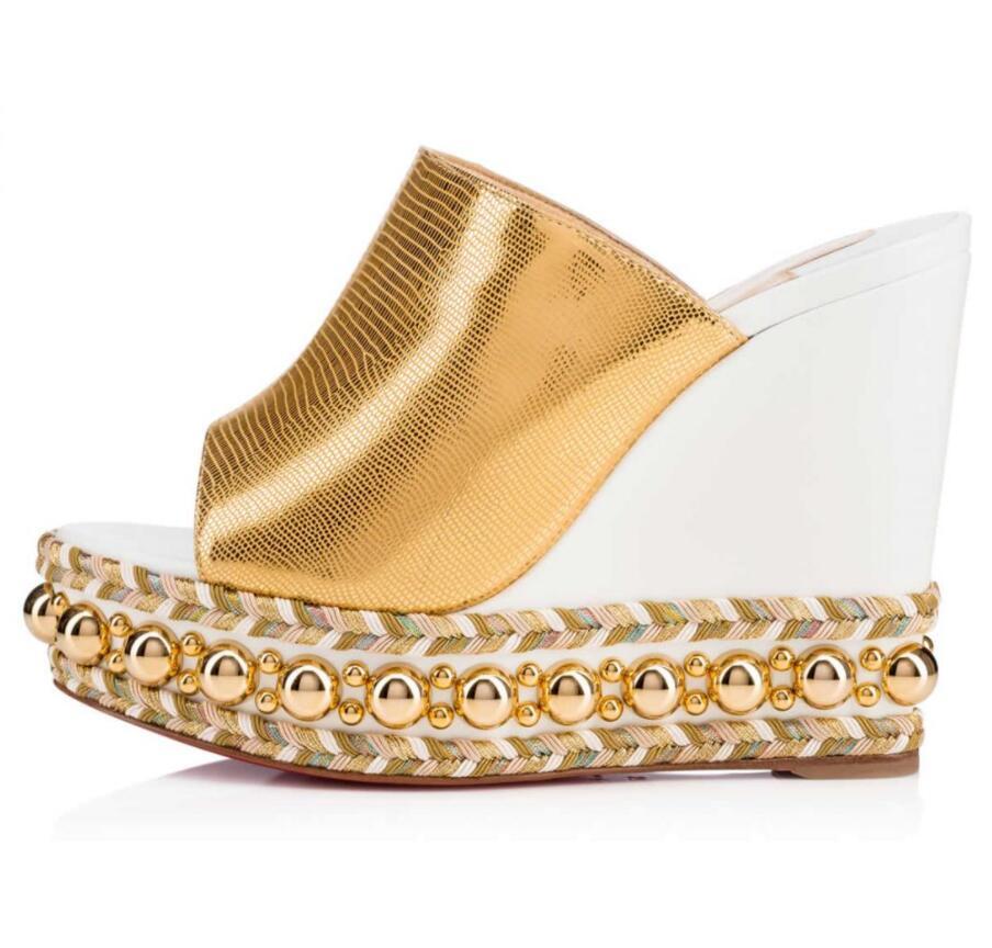 Summer Women Janibasse Wedges Sandals Lady Wedge Heels Slip on Slipper Beach Slides Sandalias Women's Comfort Walking Shoes 1Top