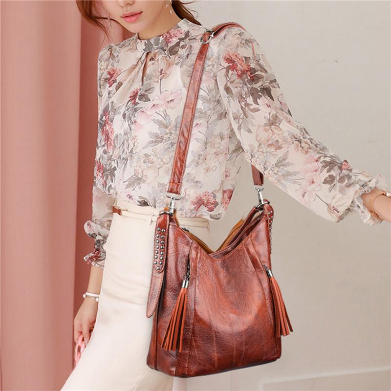 Women Bucket Bags Large Size Vintage Soft Patchwork Leather Bag Female Shoulder Bags Lady Cross Body Handbag For Big Simple, Black
Women Bucket Bags Large Size Vintage Soft Patchwork Leather Bag Female Shoulder Bags Lady Cross Body Handbag For Big Simple, Black