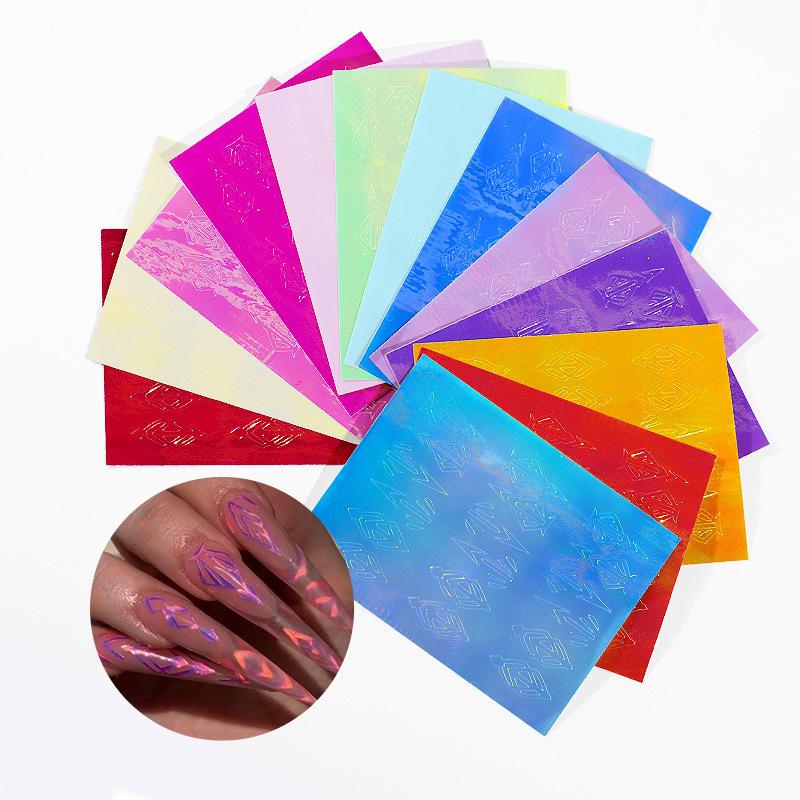 13sheets/set Nail Art Stickers with Sticky Laser Diamond Curve Laser Stickers with Glue Nail Film DIY Design Decoration, 13 sheets
13sheets/set Nail Art Stickers with Sticky Laser Diamond Curve Laser Stickers with Glue Nail Film DIY Design Decoration, 13 sheets