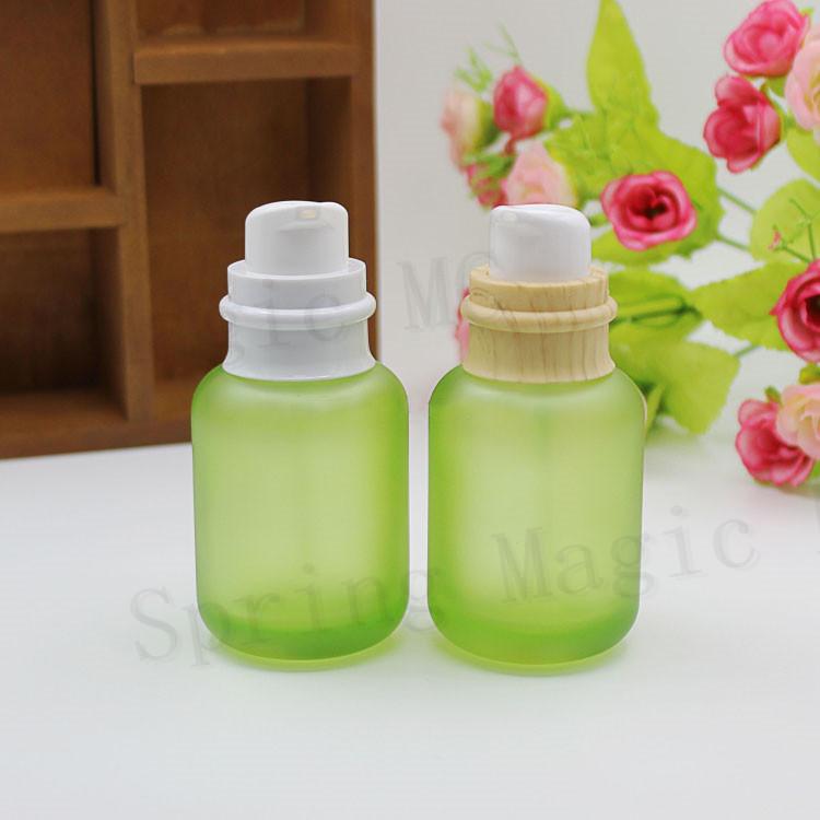 50ML Green Frosted Glass Bottles With Wood Grain/White Lid Portable pump Lotion/Essence/Foundation Empty Cosmetic Containers
50ML Green Frosted Glass Bottles With Wood Grain/White Lid Portable pump Lotion/Essence/Foundation Empty Cosmetic Containers