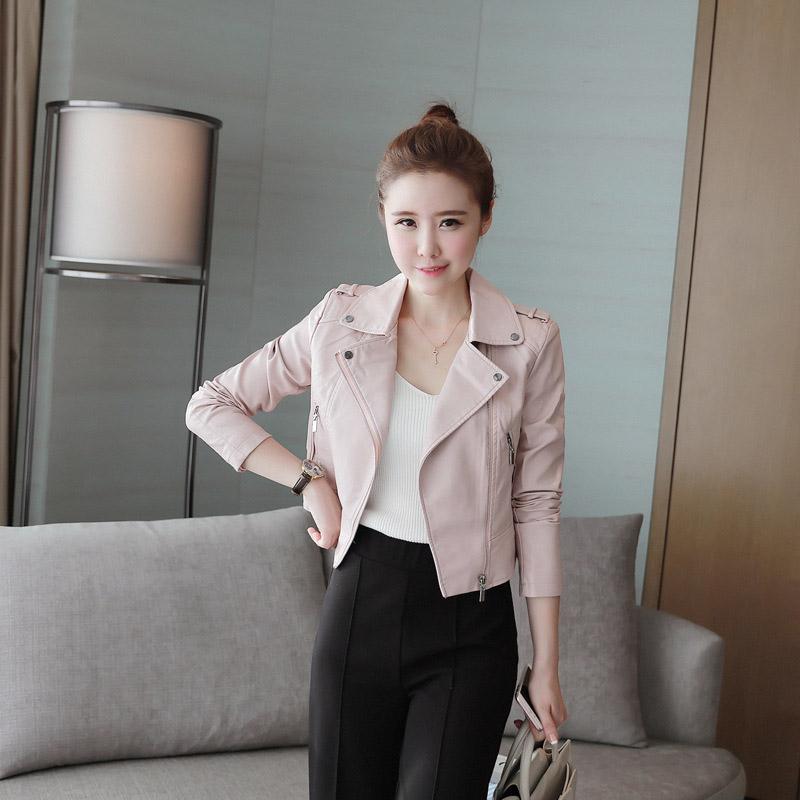 Women' Korean Bomber Pink Faux Leather Jacket Coat 2020 Autumn Winter New Short Motorcycle Outerwear Harajuku Shrug Clothes, Black
Women' Korean Bomber Pink Faux Leather Jacket Coat 2020 Autumn Winter New Short Motorcycle Outerwear Harajuku Shrug Clothes, Black