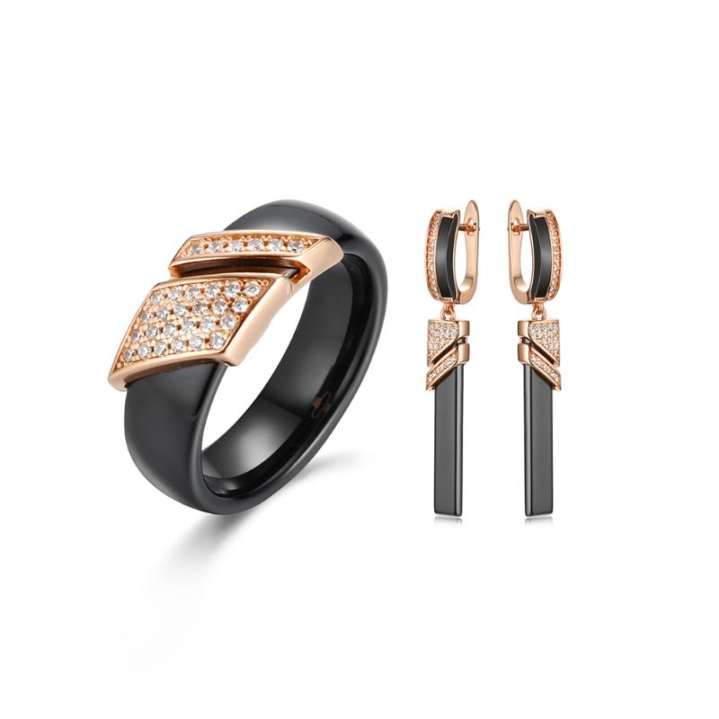 Cubic Zircon Ceramic Jewelry Sets Earrings Rings For Women Handmade Russia Ceramic Wedding Christmas, As pic
Cubic Zircon Ceramic Jewelry Sets Earrings Rings For Women Handmade Russia Ceramic Wedding Christmas, As pic