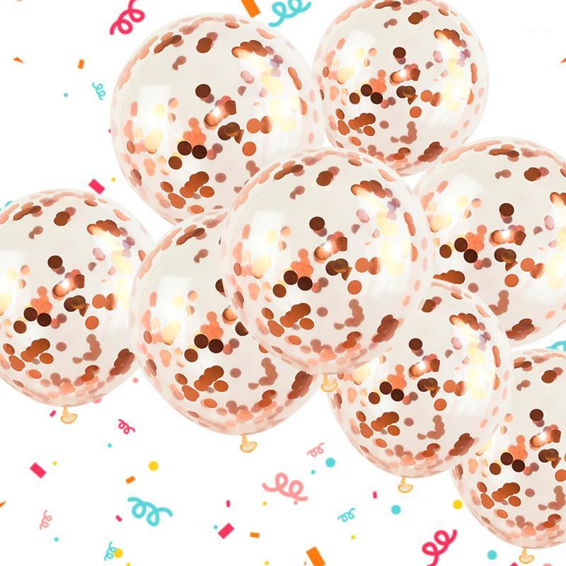 

10pcs 12inch Mixed Round Confetti Balloon Rose Gold Latex Balloons For Wedding Birthday Party Decor Globos Baby Shower Ballon1