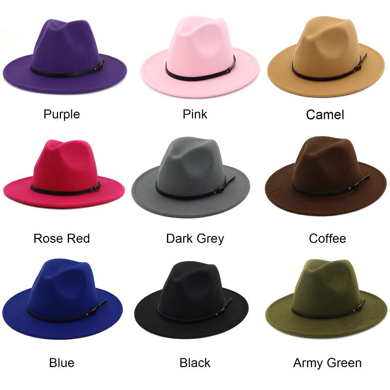 Women's Simple Top Hat Wool Felt Outback Hat British Style Headgear Wide Brim Belt Cap HSJ88, White
Women's Simple Top Hat Wool Felt Outback Hat British Style Headgear Wide Brim Belt Cap HSJ88, White