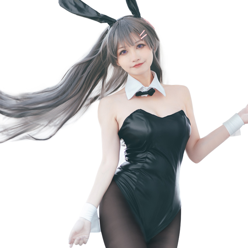 Anime Rascal Does Not Dream of Bunny Girl Sakurajima Mai Cosplay Sexy Jumpsuit Wig Costume, Black
Anime Rascal Does Not Dream of Bunny Girl Sakurajima Mai Cosplay Sexy Jumpsuit Wig Costume, Black