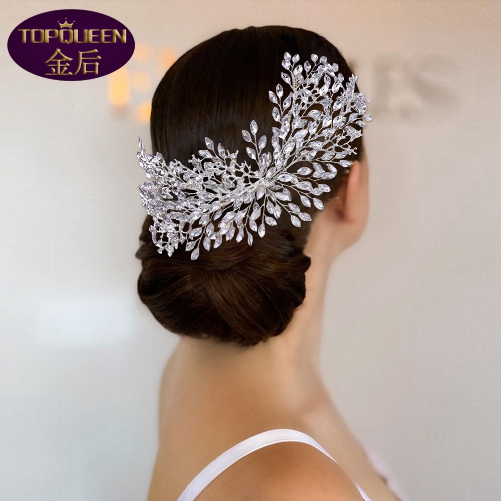 Hairpin Diamond Tiara Baroque Beautiful Crown Bride Ladies Jewelry Diamond Crowns Bride Wedding Crown Accessories European Style Retro Palace Crown