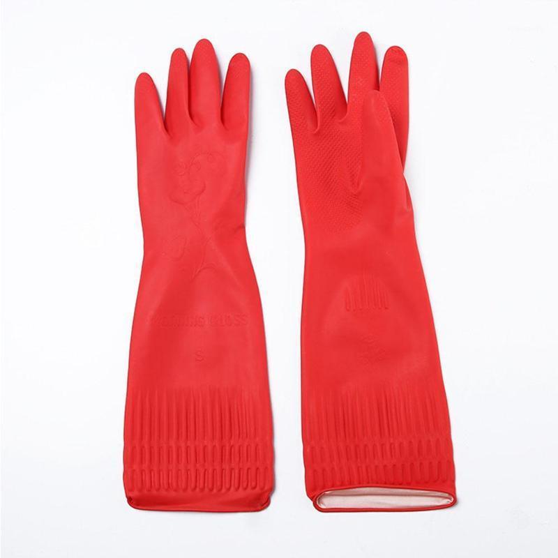Kitchen Washing Gloves 38cm Long Waterproof Elastic Rubber Glove Dining Room Dish Cleaning Red1
Kitchen Washing Gloves 38cm Long Waterproof Elastic Rubber Glove Dining Room Dish Cleaning Red1