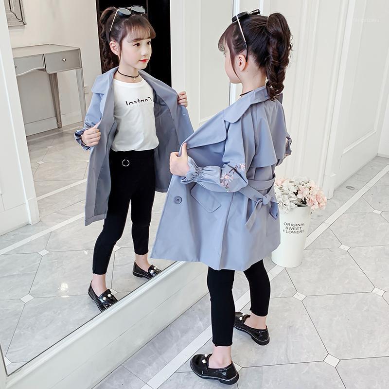 2020 Student Girl Fashion Fall Trench Coat Jacket Embroidered Sleeves Belt Long Jackets Spring Autumn Girls Kids Outfits Clothes1, Blue
2020 Student Girl Fashion Fall Trench Coat Jacket Embroidered Sleeves Belt Long Jackets Spring Autumn Girls Kids Outfits Clothes1, Blue