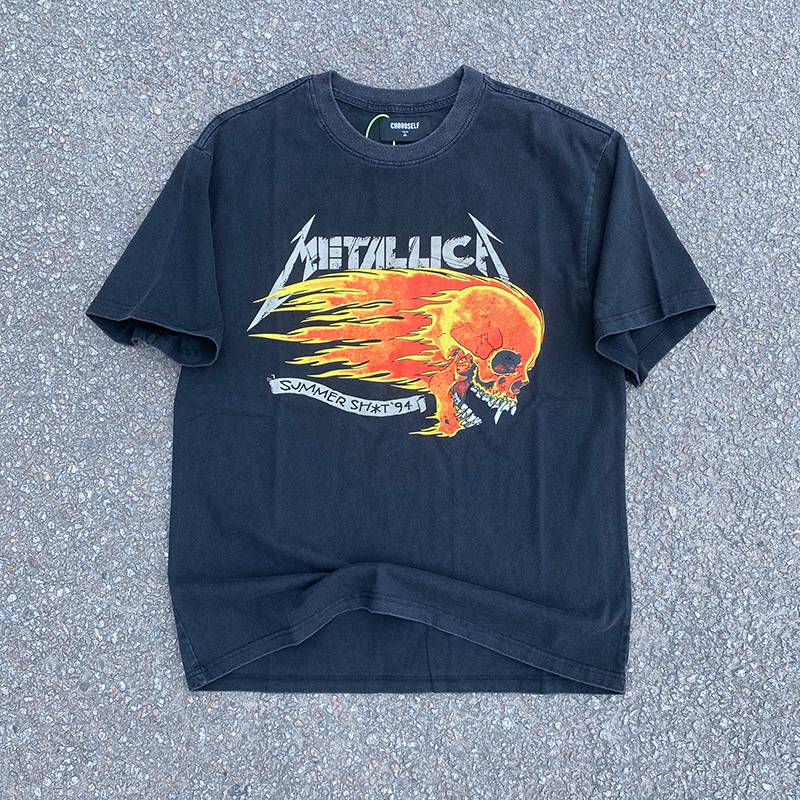 metallica fire skull men plus size retro T shirts short sleeves washed old vintage short-sleeves hip hop rock T-shirt unisex tees man woman, White;black
metallica fire skull men plus size retro T shirts short sleeves washed old vintage short-sleeves hip hop rock T-shirt unisex tees man woman, White;black