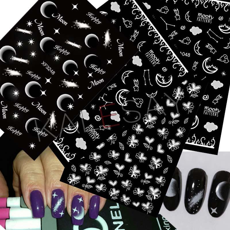 3D Nail Art Sticker Decoration MOON Transparency Nail Sticker Self Adhesive Decals Manicure Design Back Glue for Nails, Cb-089 white
3D Nail Art Sticker Decoration MOON Transparency Nail Sticker Self Adhesive Decals Manicure Design Back Glue for Nails, Cb-089 white