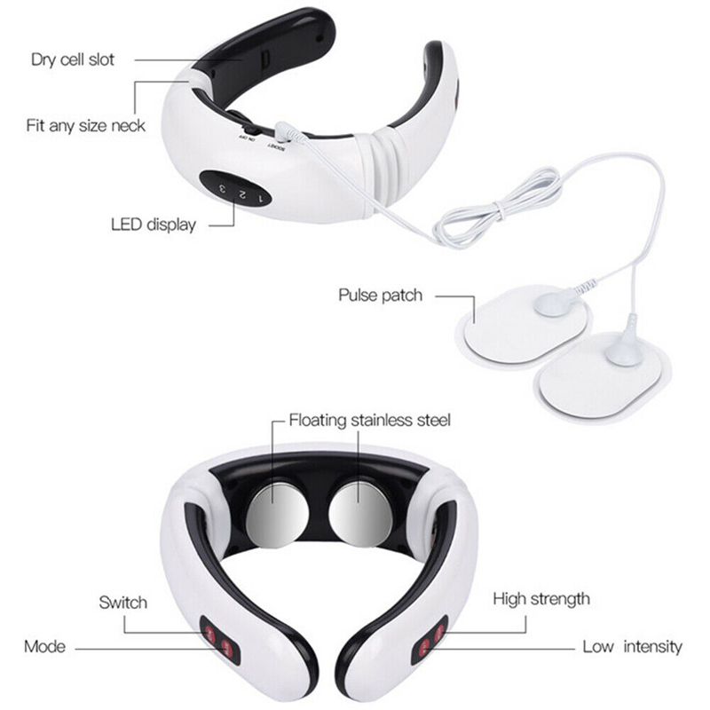 Electric Neck Massager Pulse Massage Magnetic Therapy Pain Relief Tool Intelligent Cervical Massager 201104
Electric Neck Massager Pulse Massage Magnetic Therapy Pain Relief Tool Intelligent Cervical Massager 201104