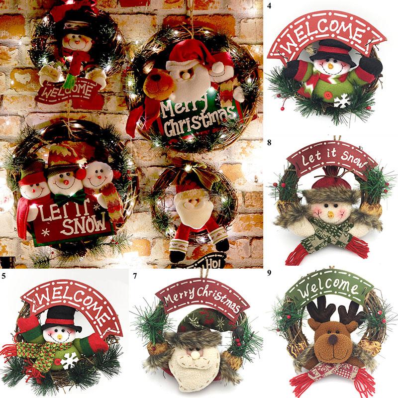 Wooden Merry Christmas Garland Wreath Decor Wall Hanging Door Santa Claus Elk Snowman Ornaments Xmas Pendant Decor for Home
Wooden Merry Christmas Garland Wreath Decor Wall Hanging Door Santa Claus Elk Snowman Ornaments Xmas Pendant Decor for Home