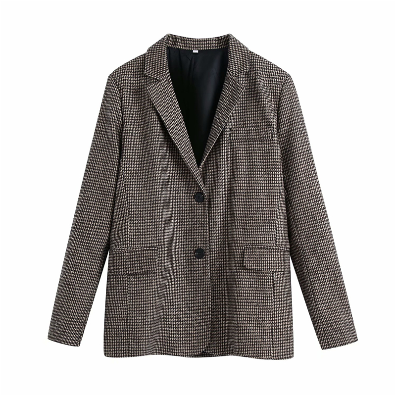 2021 New Brown Plaid Blazers the Women of Vintage Fashion Chic Ladies with Turtleneck Jacket Streetwear Women's Pocket CVLG
2021 New Brown Plaid Blazers the Women of Vintage Fashion Chic Ladies with Turtleneck Jacket Streetwear Women's Pocket CVLG