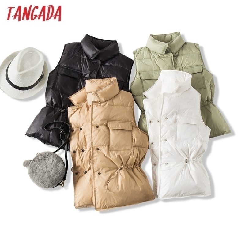 Tangada Autumn WinterWomen Solid Down Parkas Sleeveless Pockets Waist Adjust Female Warm Elegant Coat Jacket ATP1 201127, 0613- avocado green
Tangada Autumn WinterWomen Solid Down Parkas Sleeveless Pockets Waist Adjust Female Warm Elegant Coat Jacket ATP1 201127, 0613- avocado green