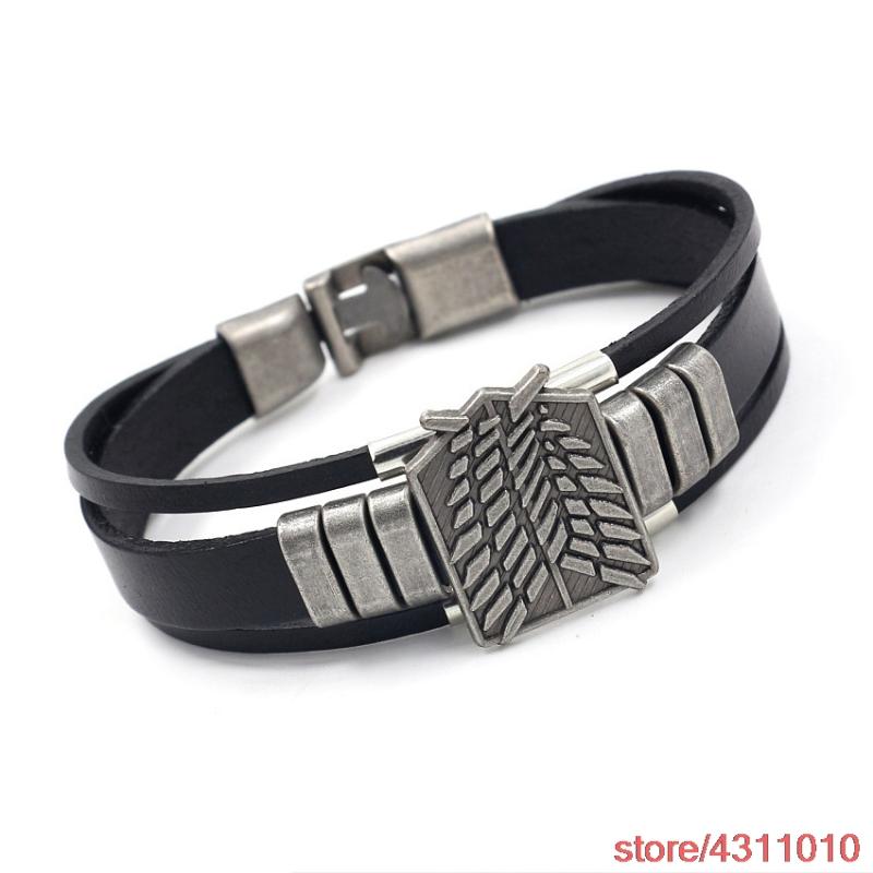 anime attack on titan leather bracelet for men women Scout Legion Jiyuu no Tsubasa badge punk bracelet bangle statement jewelry
anime attack on titan leather bracelet for men women Scout Legion Jiyuu no Tsubasa badge punk bracelet bangle statement jewelry