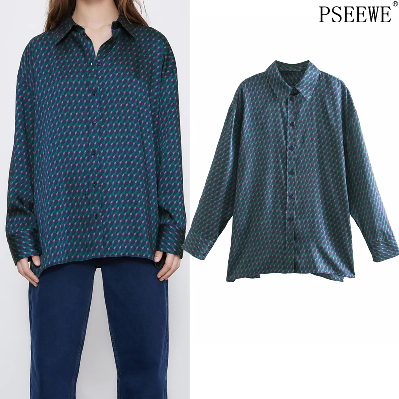 2021 New Geometric Printed Women Autumn Collared Long Sleeve Button Up Shirt Woman Casual Vintage Blouse Top Q7t9, Blue
2021 New Geometric Printed Women Autumn Collared Long Sleeve Button Up Shirt Woman Casual Vintage Blouse Top Q7t9, Blue
