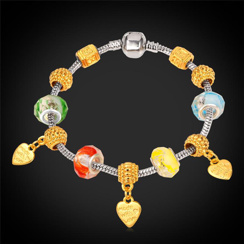 Kpop Heart Beads Top Crystal Charm Bracelet For Women yellow Gold/Silver Color Snake Chain Bracelets & Bangles DIY Beads H126 
Kpop Heart Beads Top Crystal Charm Bracelet For Women yellow Gold/Silver Color Snake Chain Bracelets & Bangles DIY Beads H126