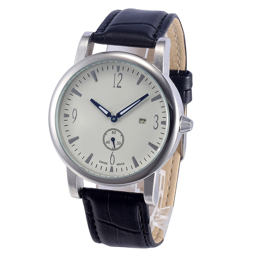 Brand watches Men Leather Strap Calendar Date Wrist Watch small dial can work 606, Black
Brand watches Men Leather Strap Calendar Date Wrist Watch small dial can work 606, Black