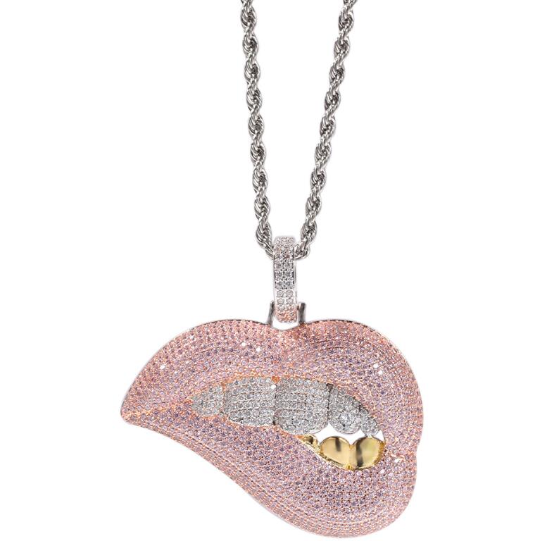 New Sexy Lip biting hip hop Pendant Pendant vacuum color preserving Necklace for men women mens pendants gold chain necklace jewelry gift
New Sexy Lip biting hip hop Pendant Pendant vacuum color preserving Necklace for men women mens pendants gold chain necklace jewelry gift