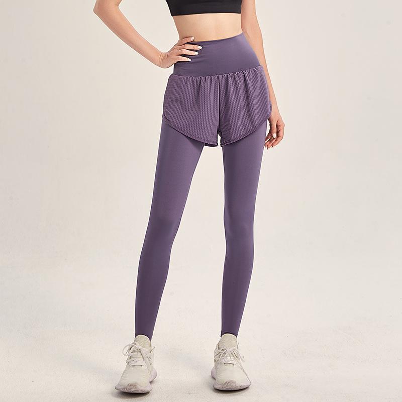 High-waisted Mock Two-Piece Running Quick-Drying jian shen ku Base Athletic Pants Elasticity Training Leggings Yoga Female Outer, Purple
High-waisted Mock Two-Piece Running Quick-Drying jian shen ku Base Athletic Pants Elasticity Training Leggings Yoga Female Outer, Purple