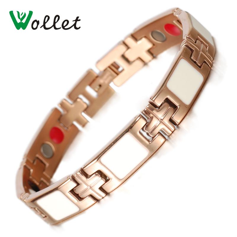 Wollet Jewelry Magnetic Stainless Steel Shell Bracelet For Women Rose Gold Metallic Color Germanium Infrared 4 in 1 Ions
Wollet Jewelry Magnetic Stainless Steel Shell Bracelet For Women Rose Gold Metallic Color Germanium Infrared 4 in 1 Ions