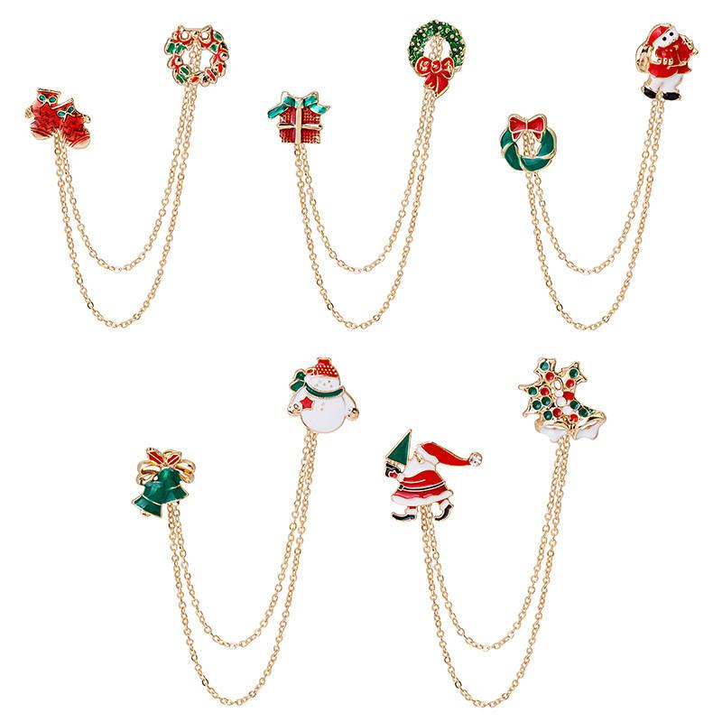 Fashion Santa Claus snowman Chain Brooch For Women Girls Classic Oil drop Christmas Pin Badge Jewelry Party Gifts
Fashion Santa Claus snowman Chain Brooch For Women Girls Classic Oil drop Christmas Pin Badge Jewelry Party Gifts