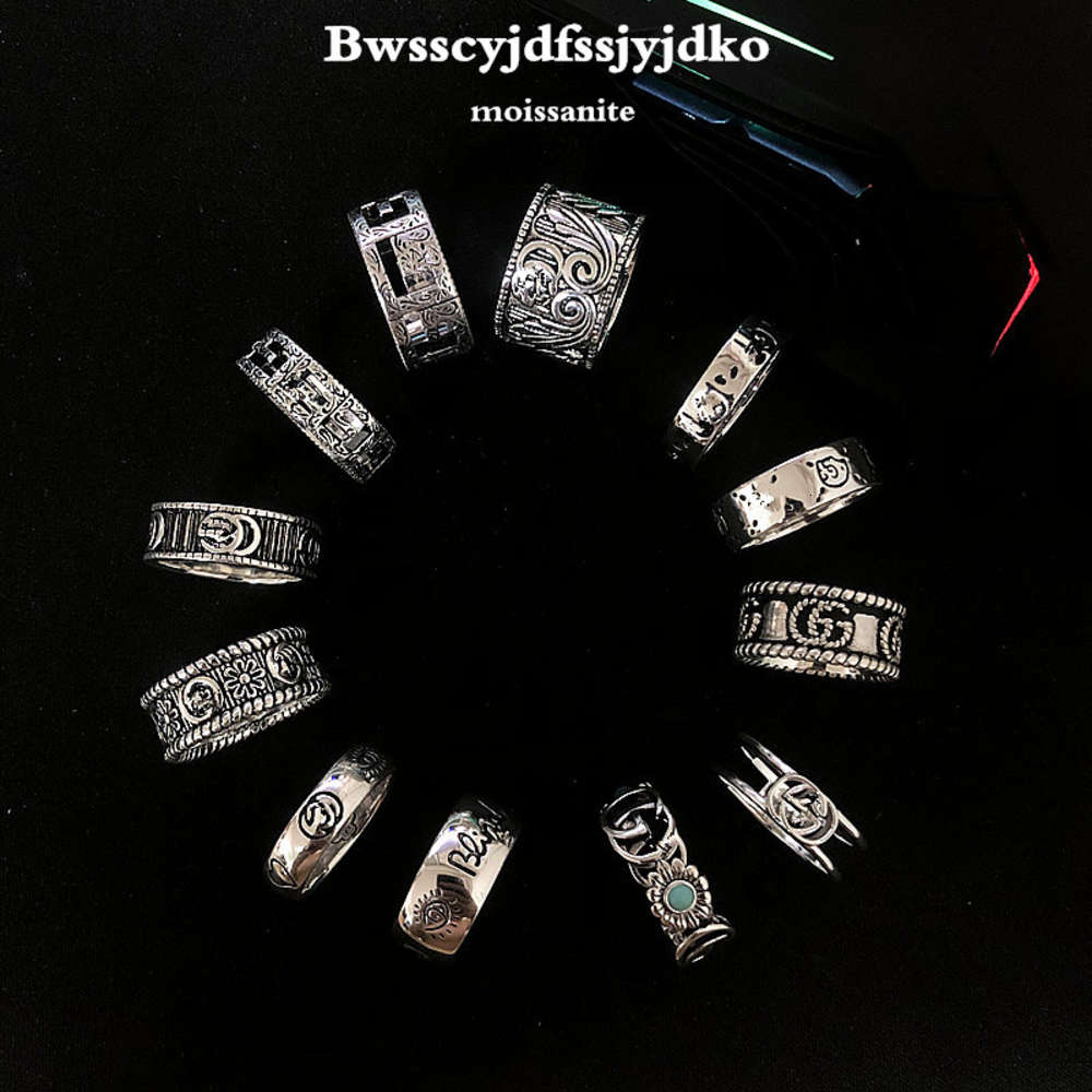 Gujia double g couple women's 925 Sterling Silver indifference classic carving trend fashion pair ring
Gujia double g couple women's 925 Sterling Silver indifference classic carving trend fashion pair ring
