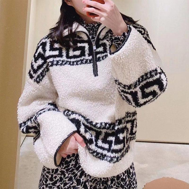 Women' Sweaters Women Wool Blend Retro Knitted Sweater Autumn Winter Turn-Down Collar Pattern Lady Pullover Top Female Zipper Jumper, As pic
Women' Sweaters Women Wool Blend Retro Knitted Sweater Autumn Winter Turn-Down Collar Pattern Lady Pullover Top Female Zipper Jumper, As pic