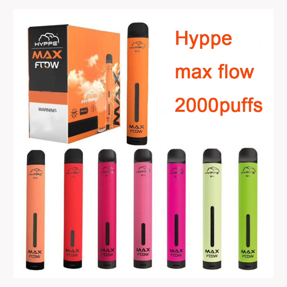 Newest Hyppe Max FLow Disposable Vape 2000 Puffs E Cigarette Airflow Adjustable Vaporizer 900mAh Battery 6.0ml Pod Powerful Disposable Pen
Newest Hyppe Max FLow Disposable Vape 2000 Puffs E Cigarette Airflow Adjustable Vaporizer 900mAh Battery 6.0ml Pod Powerful Disposable Pen
