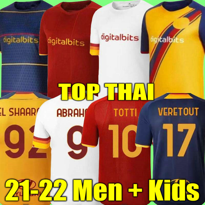 Soccer jersey TOTTI ZANIOLO DZEKO PASTORE KLUIVERT ABRAHAM 21 22 football shirt 2021 2022 Men + Kids kit uniforms maillot EL SHAARAWY FLOREN, Black;yellow
Soccer jersey TOTTI ZANIOLO DZEKO PASTORE KLUIVERT ABRAHAM 21 22 football shirt 2021 2022 Men + Kids kit uniforms maillot EL SHAARAWY FLOREN, Black;yellow